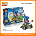 Bloco de construção robô educacional, olhos elétricos grandes loz robô tijolo, crianças inteligentes brinquedos promocionais